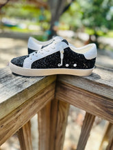 Load image into Gallery viewer, Black Glitter Sneakers

