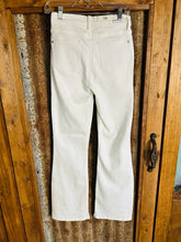 Load image into Gallery viewer, White Bootcut Jeans with Hem Side Slit
