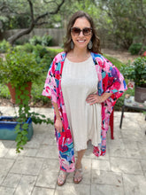 Load image into Gallery viewer, Floral Print Long Kimono