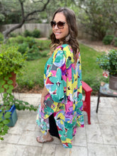 Load image into Gallery viewer, Floral Print Long Kimono