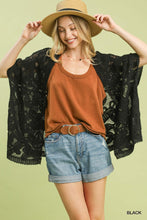 Load image into Gallery viewer, Open-Knit Crochet Kimono Cardigan
