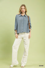 Load image into Gallery viewer, Oversized Striped Button-Down Top

