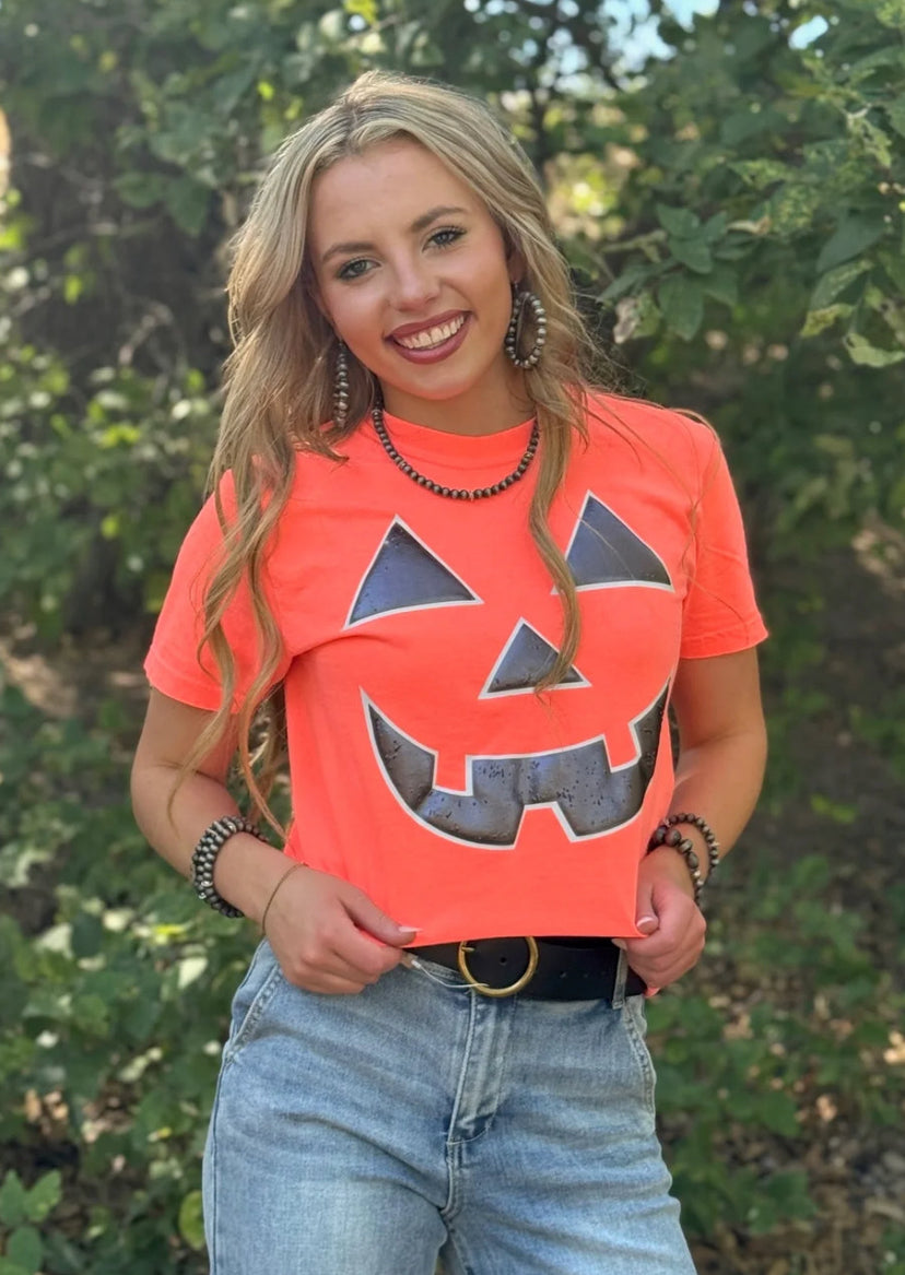 Neon Jack-O-Lantern Tee