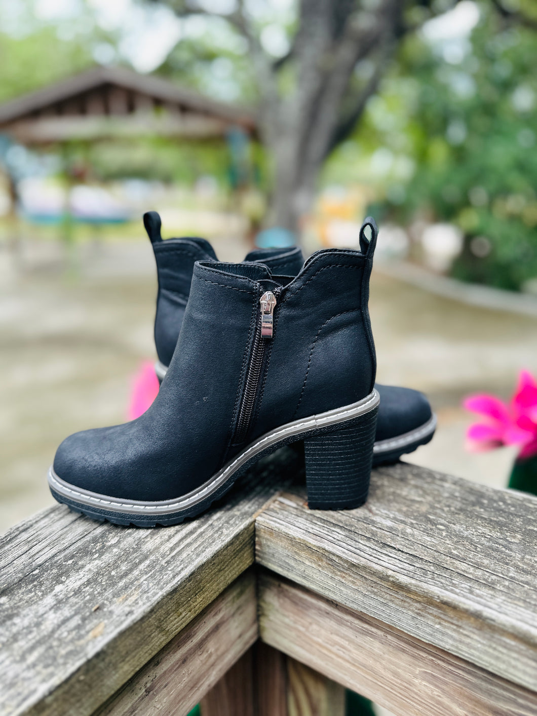 Black Oil Bootie