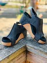 Load image into Gallery viewer, Carley Black Metallic Wedge

