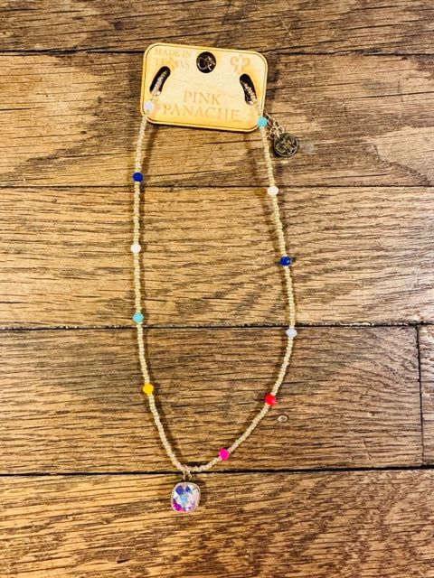 Multi Colored Gold Necklace