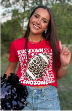 Load image into Gallery viewer, Leopard Football With Scattered Words Tee
