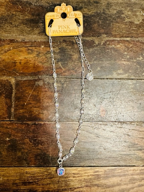 Clear Crystal Chain with Pendant