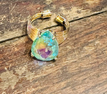 Load image into Gallery viewer, Gold Ring with Colored Stone
