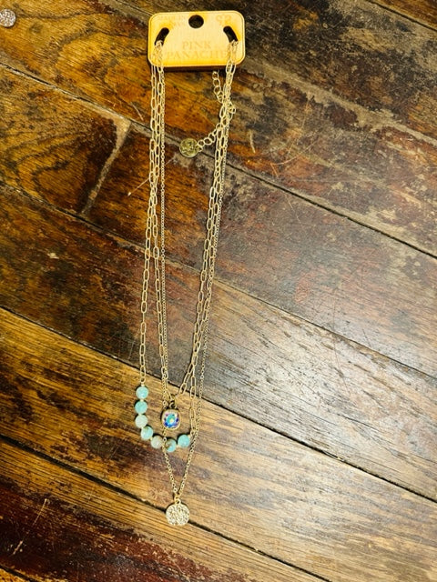 3 Strand Paperclip Necklace