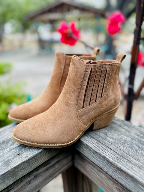 Tobacco Suede Potion Bootie