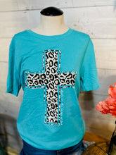 Load image into Gallery viewer, Leopard Cross Tee
