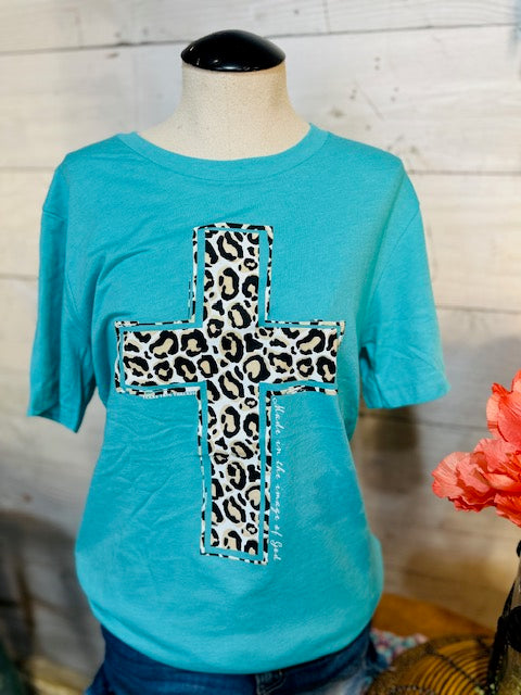 Leopard Cross Tee