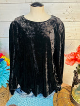 Load image into Gallery viewer, Velvet Long Puffed Sleeves Top
