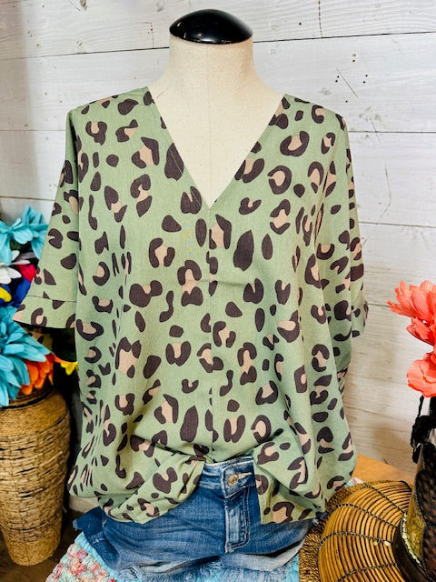 Leopard Boxy Top