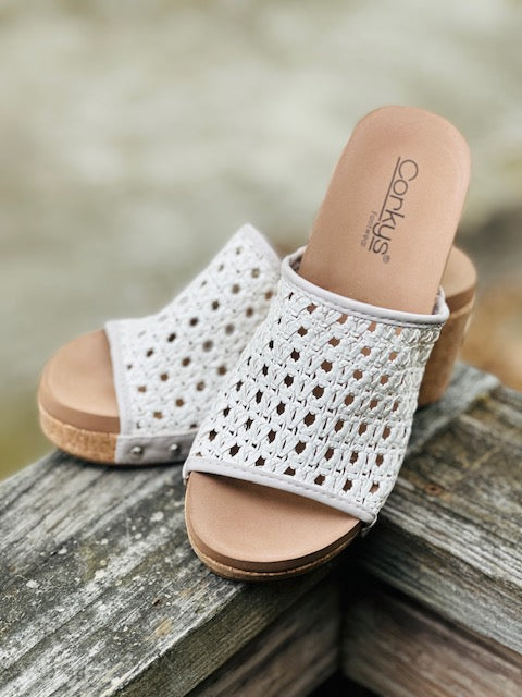 Vacation White Sandal Wedge