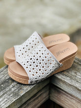 Load image into Gallery viewer, Vacation White Sandal Wedge

