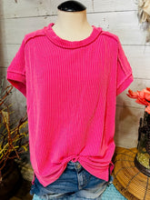 Load image into Gallery viewer, Textured Knit Round Neck T-Shirt
