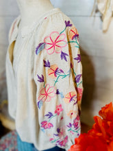 Load image into Gallery viewer, Oatmeal Blouse with Pastels
