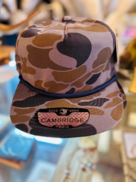 Navy Camo Unstructured Rope Cap
