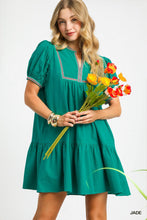 Load image into Gallery viewer, Color Trim Babydoll Mini Dress
