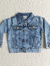 Load image into Gallery viewer, Stone Wash Little Girls Denim Jacket
