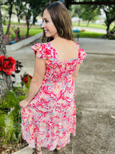 Load image into Gallery viewer, Pink Smocked Maxi Dress

