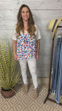 Load and play video in Gallery viewer, Colorful Leopard V Neck Top
