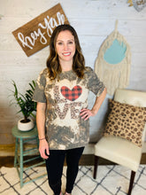 Load image into Gallery viewer, LOVE Bleached Tee w/ Heart
