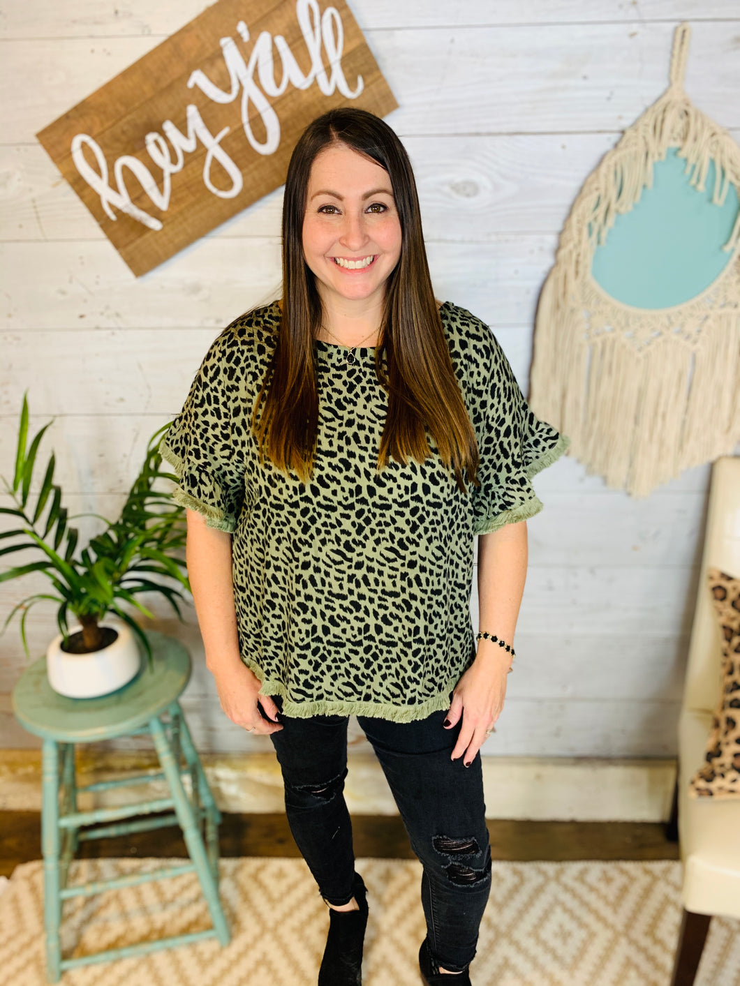 Spring Animal Print Top