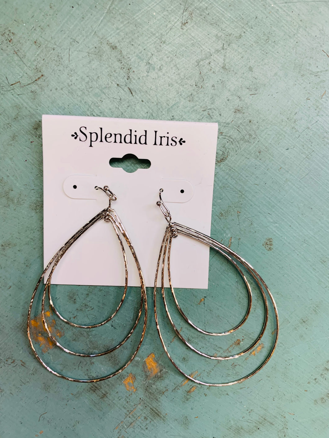 Triple Delicate Teardrop Earrings