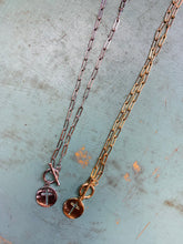 Load image into Gallery viewer, Link Chain w/ Cross Toggle Necklace
