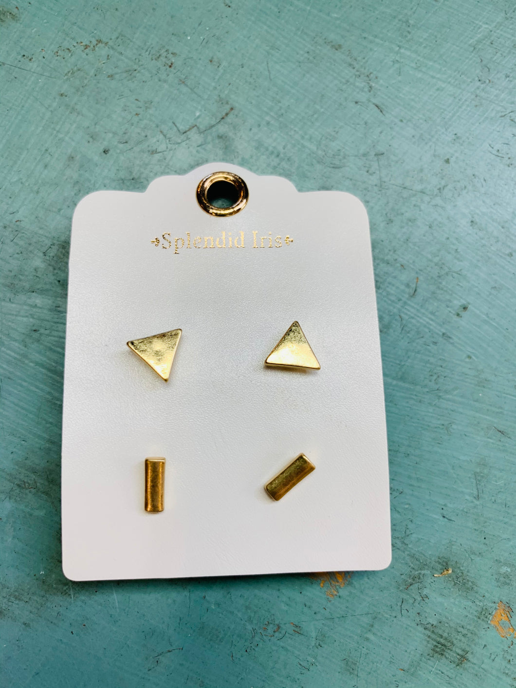 Triangle and Bar Earring Duo