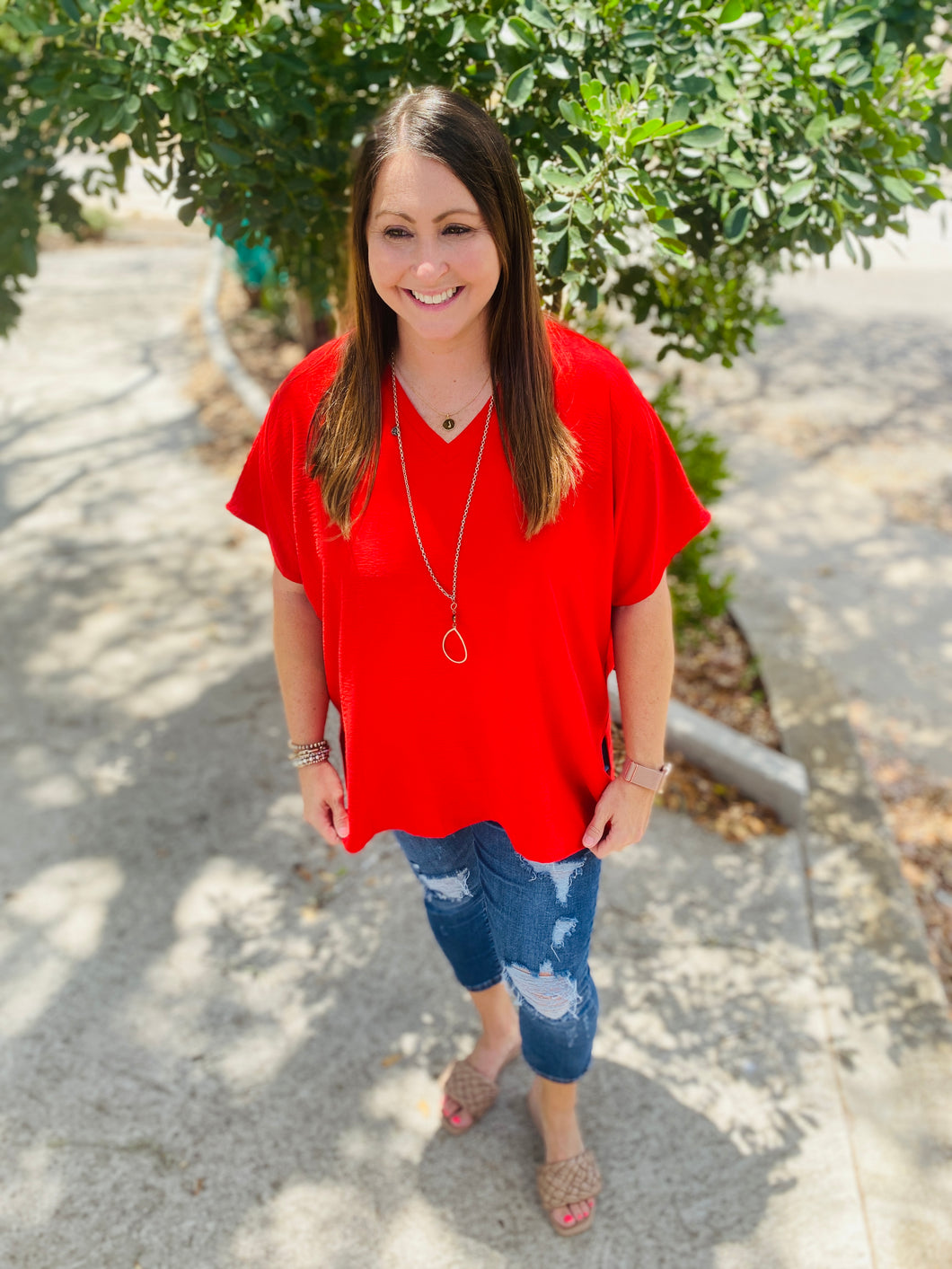 Basic Red Everyday Top