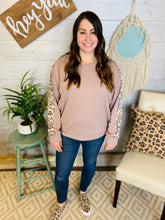 Load image into Gallery viewer, Cheetah Sleeve Pullover Top

