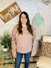 Load image into Gallery viewer, Cheetah Sleeve Pullover Top
