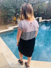 Load image into Gallery viewer, Leopard ColorBlock Dress

