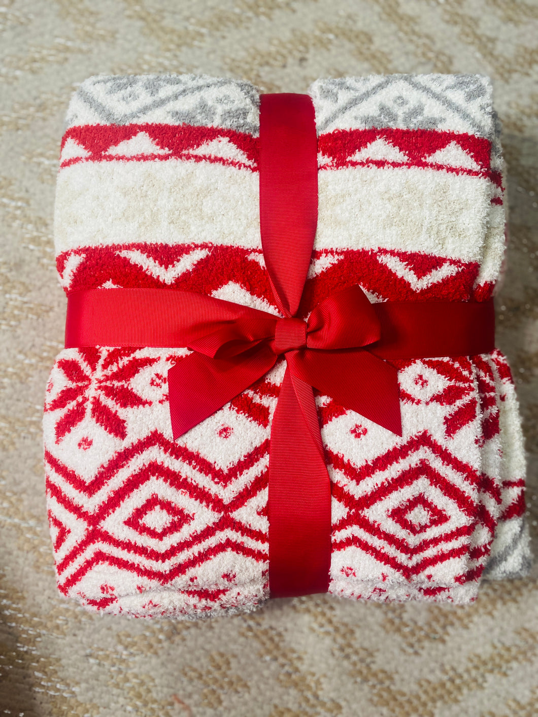 Snow Pattern Cozy Christmas Blanket