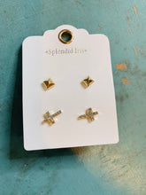 Load image into Gallery viewer, Duo Earrings Cross and Studs
