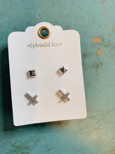 Load image into Gallery viewer, Duo Earrings Cross and Studs
