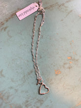 Load image into Gallery viewer, Link Chain w/ Open Heart Necklace
