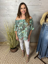 Load image into Gallery viewer, Floral Print Off Shoulder Top
