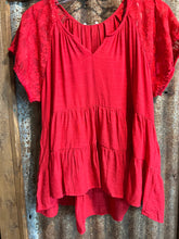 Load image into Gallery viewer, Floral Burnout Sheer Short Sleeve Top
