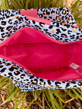 Load image into Gallery viewer, Leopard Initial Cosmetic Bag
