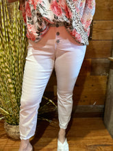 Load image into Gallery viewer, High Rise 5 Button White Skinny Jean

