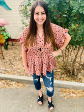 Load image into Gallery viewer, Babydoll Dot Top
