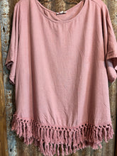 Load image into Gallery viewer, Rose Tassel Fringe Blouse
