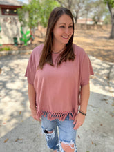 Load image into Gallery viewer, Rose Tassel Fringe Blouse
