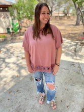 Load image into Gallery viewer, Rose Tassel Fringe Blouse
