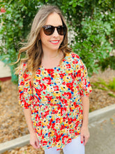 Load image into Gallery viewer, Metallic Thread Floral Top
